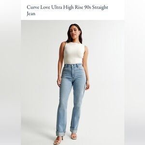 Abercrombie & Fitch Ultra High Rise 90s Straight Jean